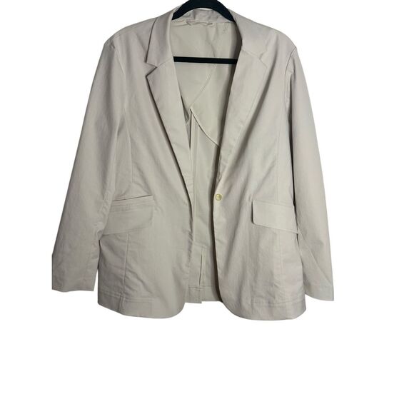Lululemon Relaxed-Fit Twill Blazer Light Ivory Women’s Size Medium - Picture 3 of 5